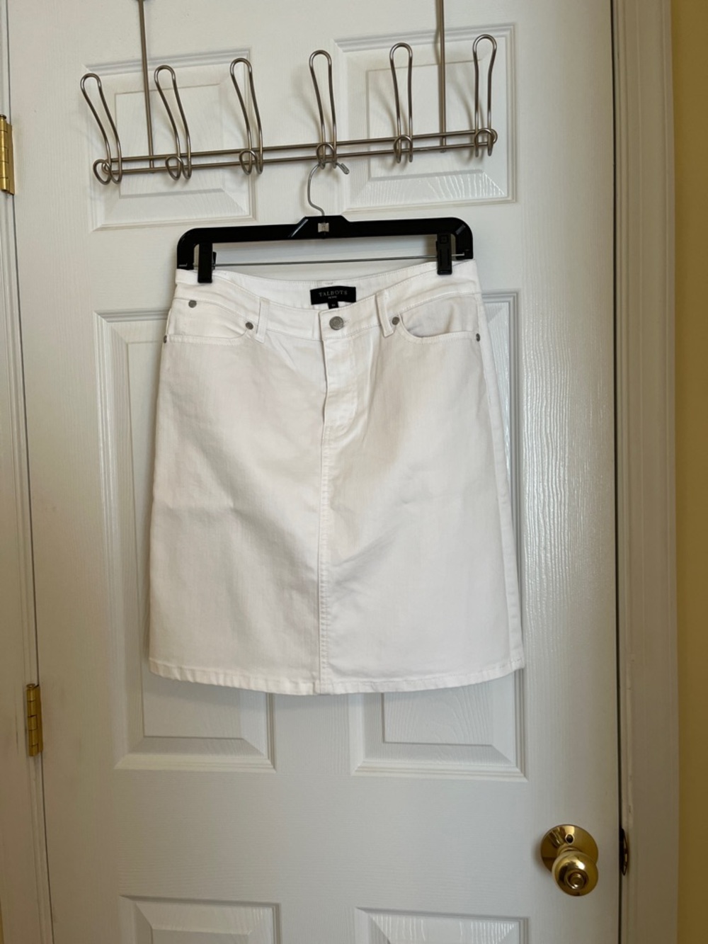 Talbots White Denim Mini Skirt